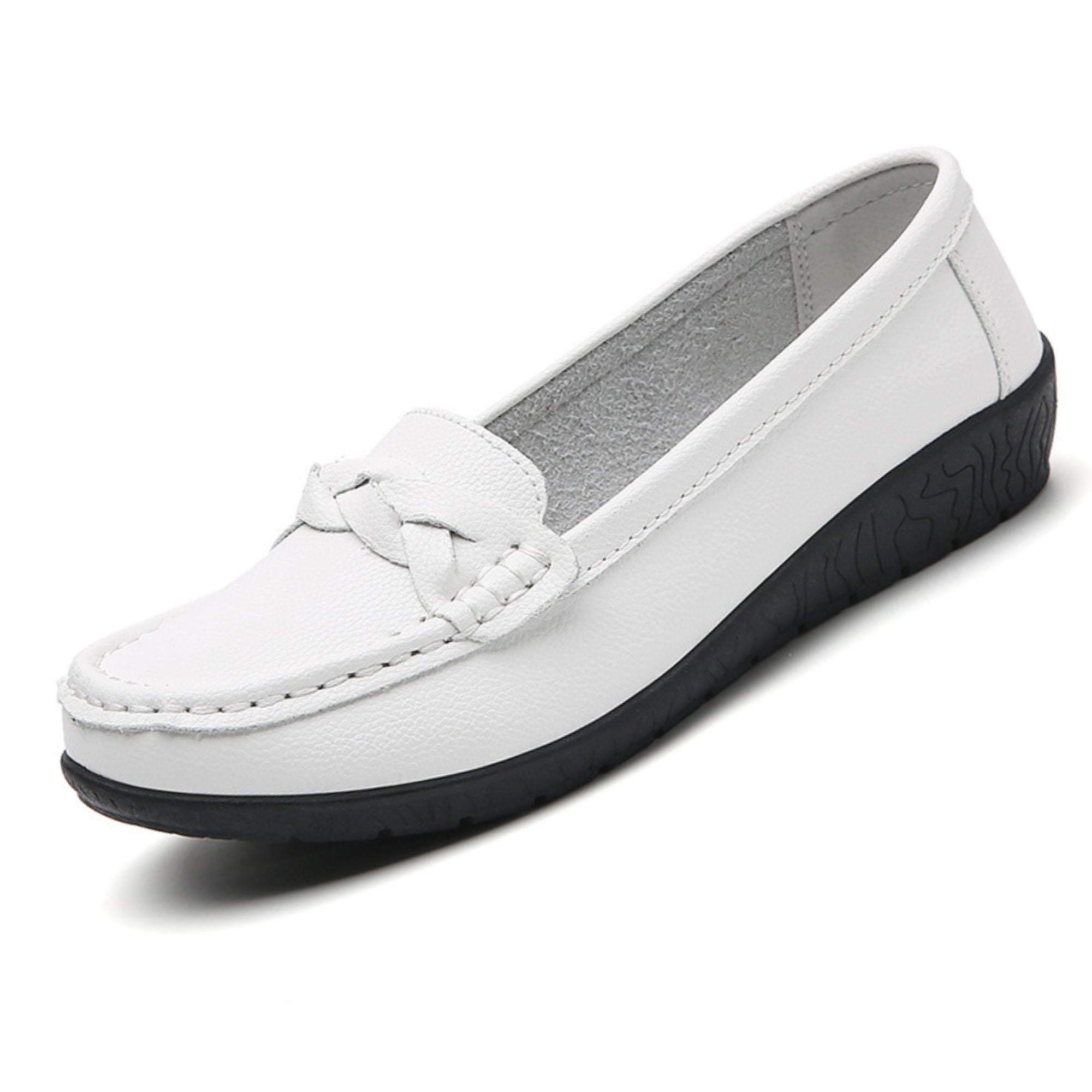 Sunporx Women's Comfort Leather Loafers - Arch Support Driving Moccasins, Waterproof & Breathable - View #5