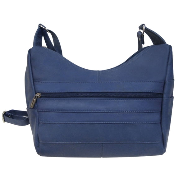 Women's Leather Medium Cross Body Purse Shoulder Ladies Handbag with Many Pockets