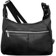thumbnail image 1 of Women's Leather Medium Cross Body Purse Shoulder Ladies Handbag with Many Pockets, 1 of 7