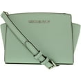thumbnail image 1 of Women's Leather Messenger Bag - Celadon Green, 1 of 3