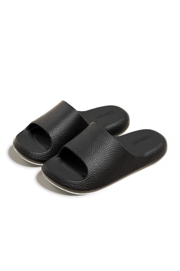 Women's Leather-Patterned Summer Home Couple's Bathroom Anti-Slip Premium High-End Color Flip-Flops for Men