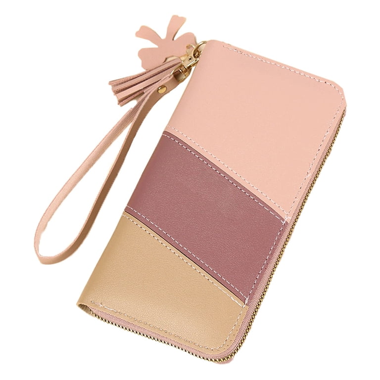 Womens Leather RFID Zip Around Wallet Clutch With Wristlet Strap nuoku Womens RFID Wallet Purse Wristlet Crossbody Clutch  main image 4