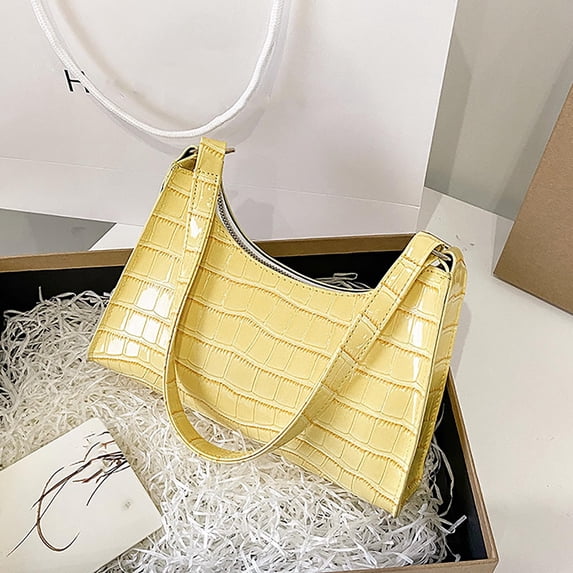 Women's Leather Shoulder Bag, Crossbody Bag with Stone Texture, Large Capacity Multi Compartment Handbag for Women, Tote Purse for Work, Shopping, Travel