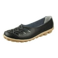 thumbnail image 1 of Women's Leather Single Shoes Slope Heeled Loafers Casual Shoes, 1 of 6