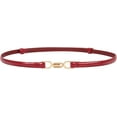 thumbnail image 1 of Women's Leather Skinny Belt for Dress Adjustable Thin Waist Belt for Ladies, 1 of 6