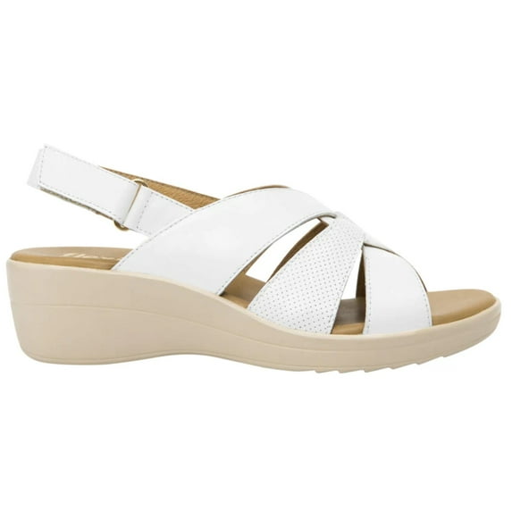Women´s Leather Slingback Sandals 116009 White
