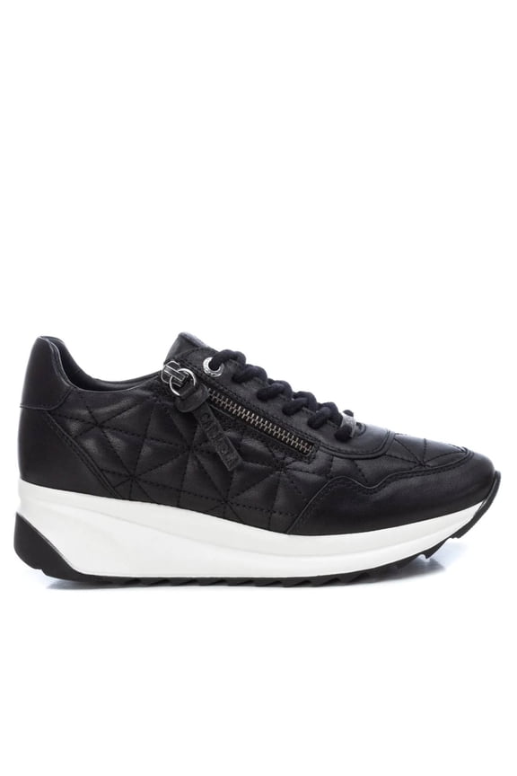 Women's Leather Sneakers By XTI 160209 Black