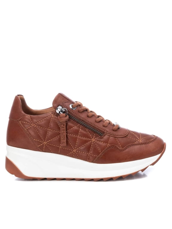 Women's Leather Sneakers By XTI 160209 Camel