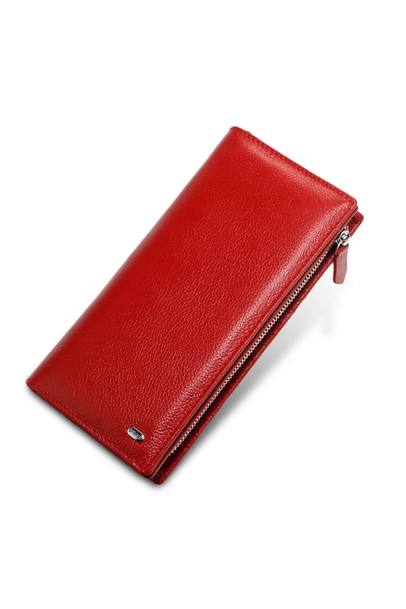 Women's Leather Wallet,RFID-Blocking Flap Clutch Wallet for Women