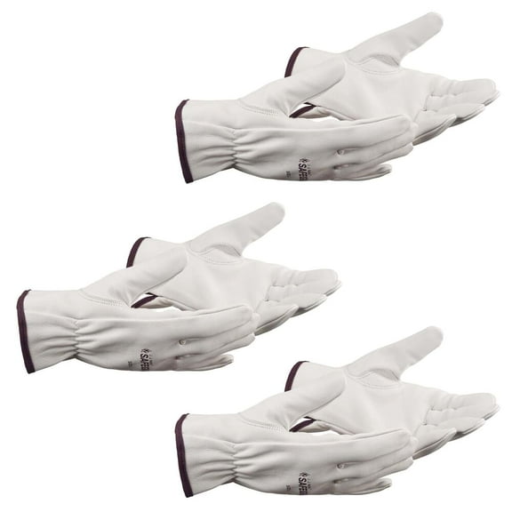 Women’s Leather Work Glove, Keystone Thumb, Large, SAFEGEAR