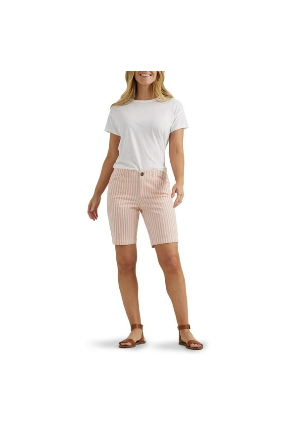 Women's LeeĀ® Chino Bermuda Shorts Color: Bud Stripe Size: 6