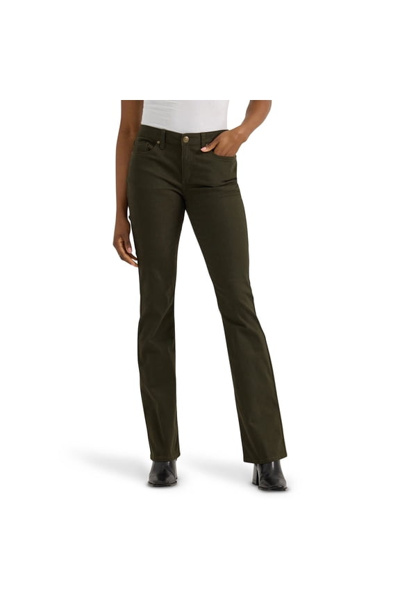 Women's Lee® Legendary Bootcut Jeans Color: Olive Night Size: 12 SHORT