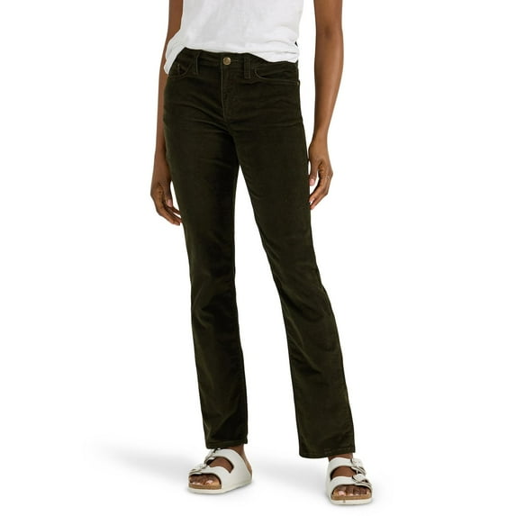 Women's Lee® Legendary Straight Jeans Color: Olive Night Corduroy Size: 16 T/L