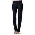 thumbnail image 1 of Women's Lee Secretly Shapes Twill Straight-Leg Pants Black, 1 of 5