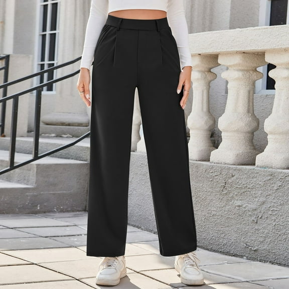 Women's Leg Straight Leg Pants High Elastic Waisted In The Back Business Work Pants Casual Trousers Maternity Yoga Pants Tall Loose Yoga Pants with Pockets for Women Petite Seamless Yoga Pants for