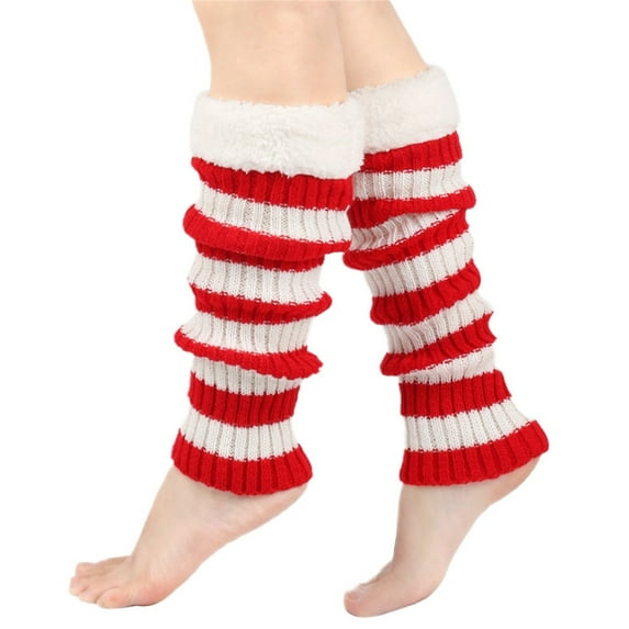 Women's Leg Warmer Winter Striped Knitted Warm Leg Stacked Socks Warm Leg Trendy