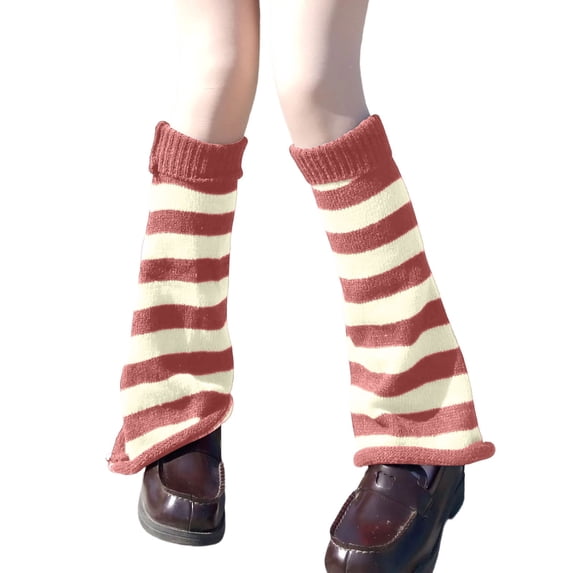 Women's Leg Warmers Flared Striped Warmers Loose Fit Boot Covers Cozy Winter Daily Socks