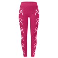 thumbnail image 1 of Women's Leggings Cancer Awareness Pink Ribbon Print Breathable Seamless Casual Tummy Control Leggings, 1 of 5