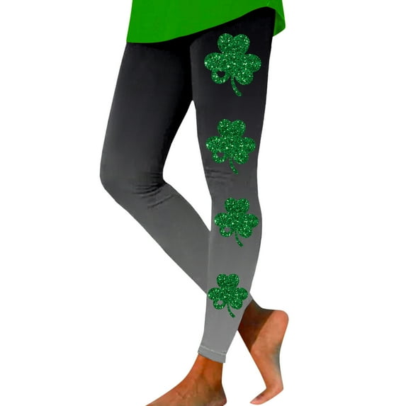 Women's Leggings – Casual Fashion St Patrick's Day Printed Sports Leggings for Yoga and Exercise Activities