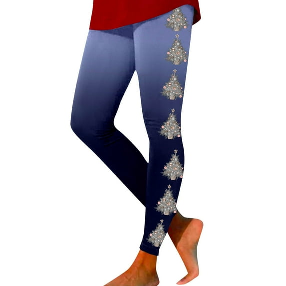 Women's Leggings High Waisted Workout Yoga Pants Soft Stretchy Christmas Print Color Block Comfortable Fitness Leggings