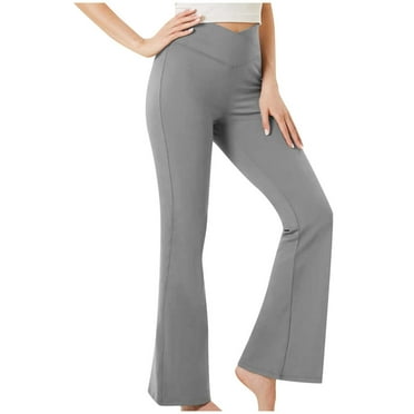 Women's Leggings High Waisted Yoga Pants Workout Exercise Capris for Casual Summer Swearpants Casual Bootleg Yoga Pants V Crossover High Waisted Flare Workout Pants Leggings
