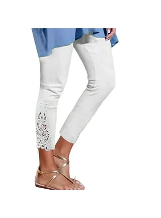 White lace outlet pants