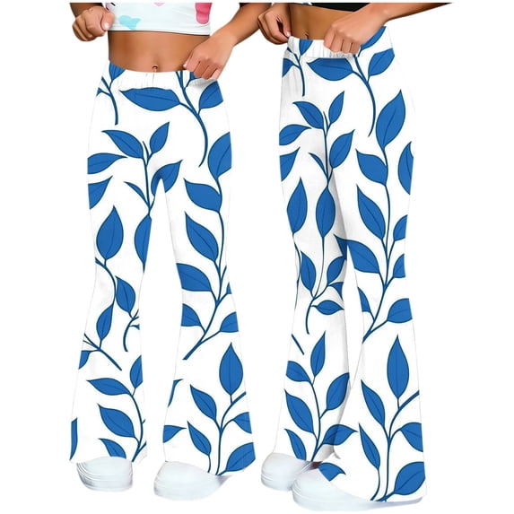 Women's Plus Size Wide Leg Flare Leggings High Waisted Stretch Casual Pants