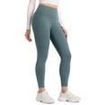 thumbnail image 1 of Women's Leggings Quick Drying Casual Workout No Front Seam Yoga Pants Turquoise M, 1 of 6