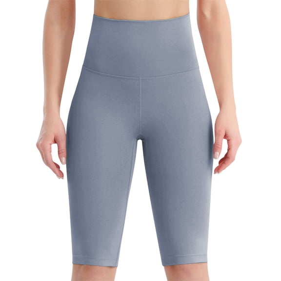 Women's Leggings Solid Color Stretchy Elastic Lightweight Yoga Pants Comfoty Soft Casual Tights Tummy Control Activities Pants Light Blue L