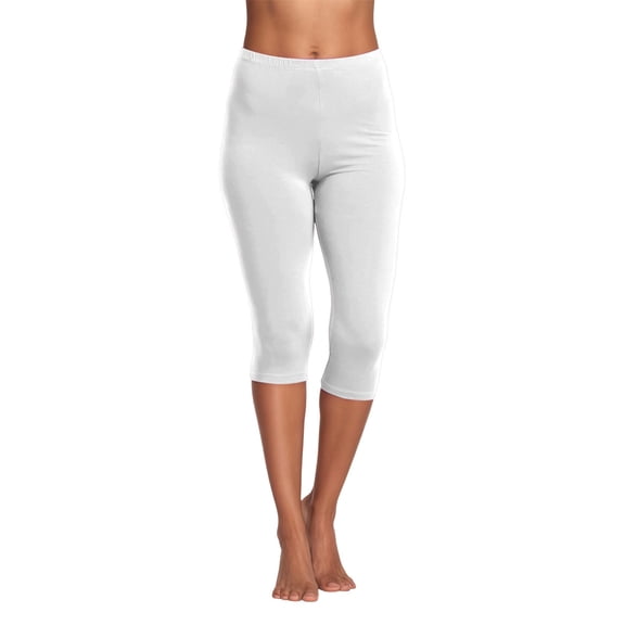 Women's Leggings Solid Color Stretchy High Waisted Two Piece Yoga Pants Cozy Soft Casual Tights Tummy Control Activities Trousers White M