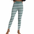 thumbnail image 1 of Women's Leggings Striped Print 4-Way Stretch Casual 2026 Trendy Holiday Athletic Pants, 1 of 5
