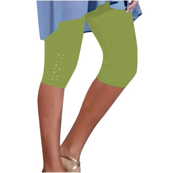 Women's Leggings Women Ladies' Casual Beach Hot Stamping Tight Leggings Yoga Cropped Pants,Green Women's Legging XXXL
