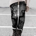 thumbnail image 1 of Women's Leggings Women'S Fashionable And Comfortable Slim Fit Halloween Bat Print Casual Pants Leggings,Black Women's Legging L, 1 of 5