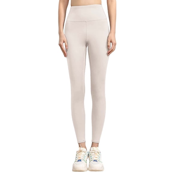 Women's Leggings Yoga Pants JIANLAI Pockets for Women Tummy Control High Waisted Yoga Pants Women Compression Workout Leggings (S-3XL) White