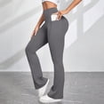 thumbnail image 1 of Women's Leggings Yoga Pants JIANLAI - Ribbed High Waist Flare Stretchy Butt Lifting for Gym Casual Daily (S-XL) Grey, 1 of 5