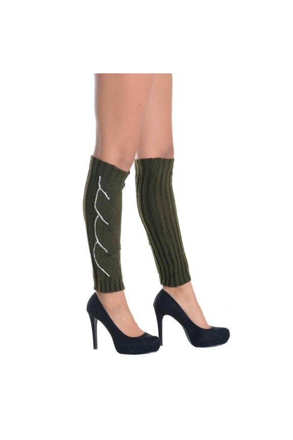 Women's Legwarmers Set, Spiral Stud Inset-6 Assorted Colors Set, One Size