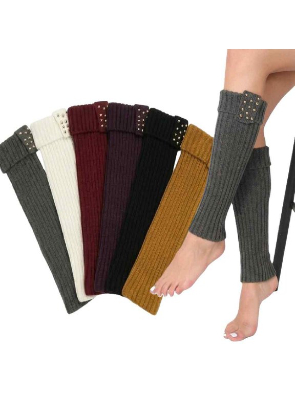 Women's Leg Warmers Stud Loop Colors May Vary One Size 6 Pack