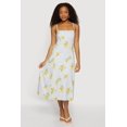 thumbnail image 1 of Women's Lemon Print Lace Up Sides Midi Dress, 1 of 3