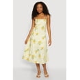thumbnail image 1 of Women's Lemon Print Lace Up Sides Midi Dress, 1 of 3