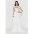 thumbnail image 1 of Women's Lenovia 8171 Embroidered 3 4 Sleeve Gown Mother Of Groom Ivory 4XL, 1 of 1