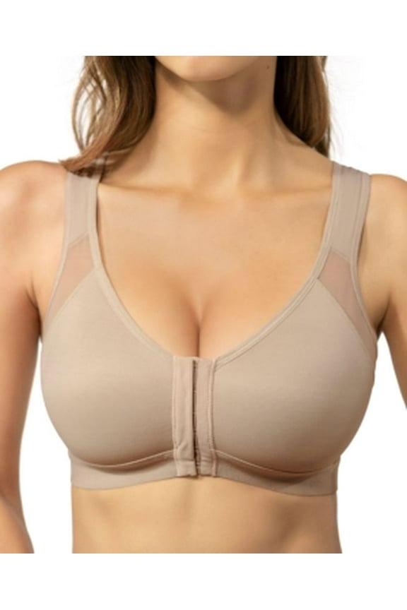 Women's Leonisa 011473 Posture Corrector Back Support Wireless Bra (Nude 36C)
