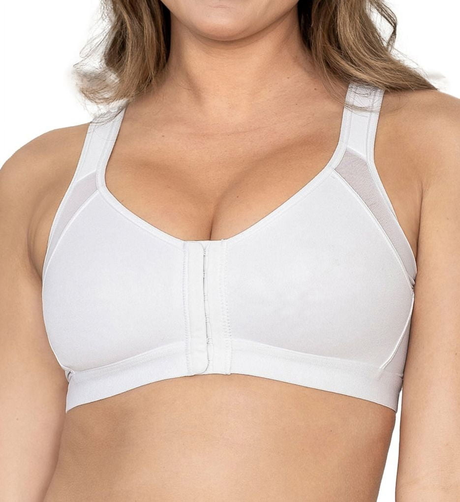 Women's Leonisa 011473 Posture Corrector Back Support Wireless Bra (White 40DD)