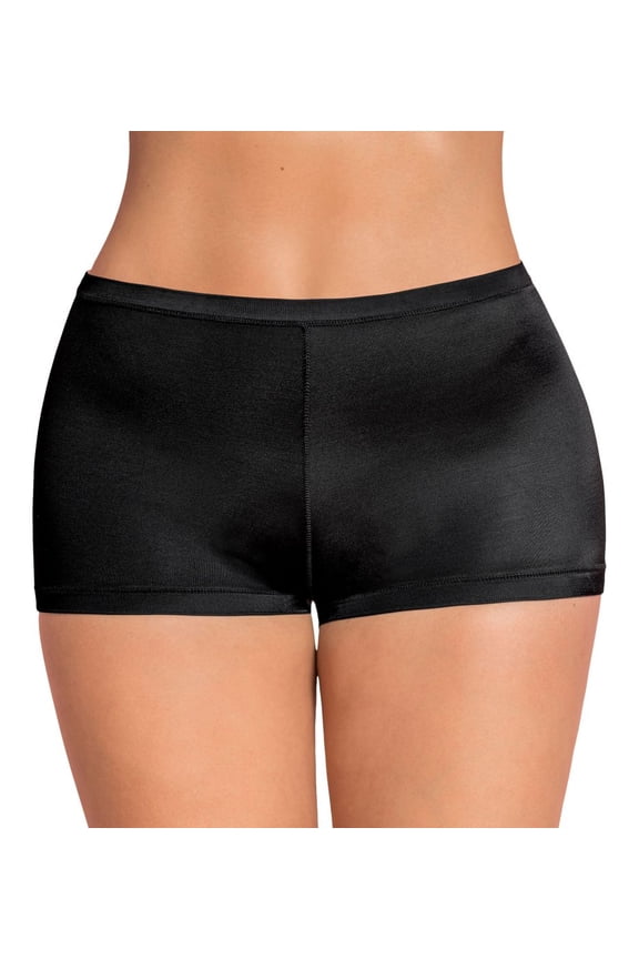 Women's Leonisa 012640 Perfect Fit Boyshort Panty (Black L)