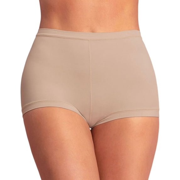 Women's Leonisa 012640 Perfect Fit Boyshort Panty (Nude L)