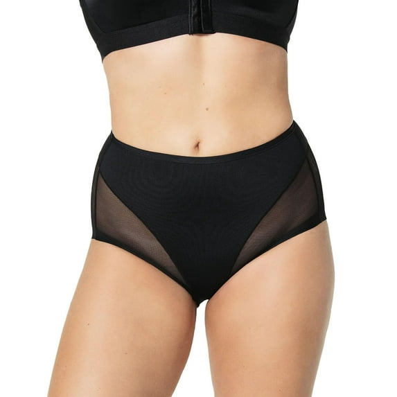 Women's Leonisa 012657 Truly Undetectable Comfy Shaping Panty (Black L)