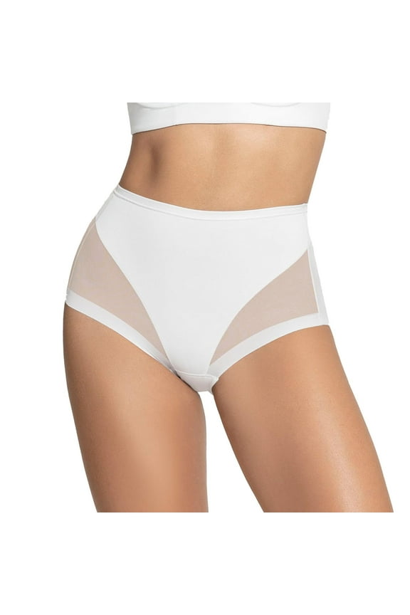 Women's Leonisa 012657 Truly Undetectable Comfy Shaping Panty (White XL)