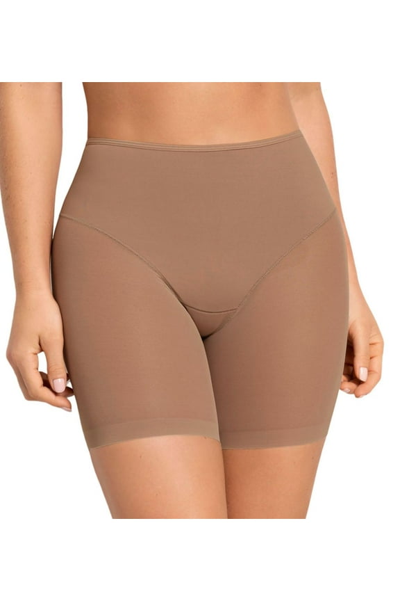 Women's Leonisa 012769 Truly Undetectable Sheer Compression Short (Natural 2 M)