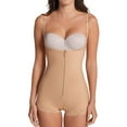 thumbnail image 1 of Women's Leonisa 018678N PowerSlim Open Bust Boyshort Body Shaper (Natural Tan XS), 1 of 3