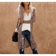 thumbnail image 1 of Women's Leopard Coats Print Warm Open Front Cardigan Long Sleeve Outwear Jacket, 1 of 1