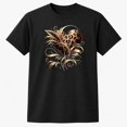 thumbnail image 1 of Women's Leopard Heart Graphic T-Shirt, Unisex Classic Fit Short Sleeve Tee, 1 of 9